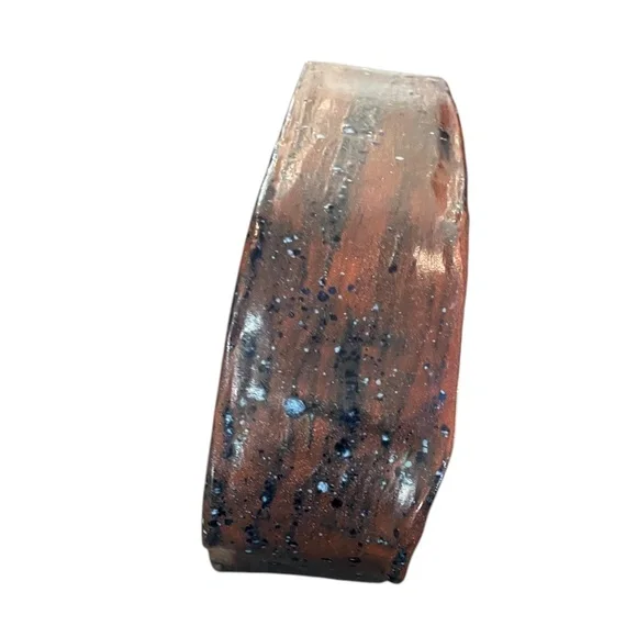 Handmade Stoneware Pottery High Fire Ceramic Glazed Shrine Candle Holder.
